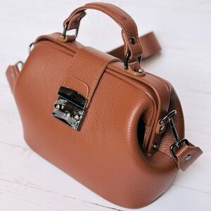 Brand New Brown Handmade Doctor Style Satchel Handbag